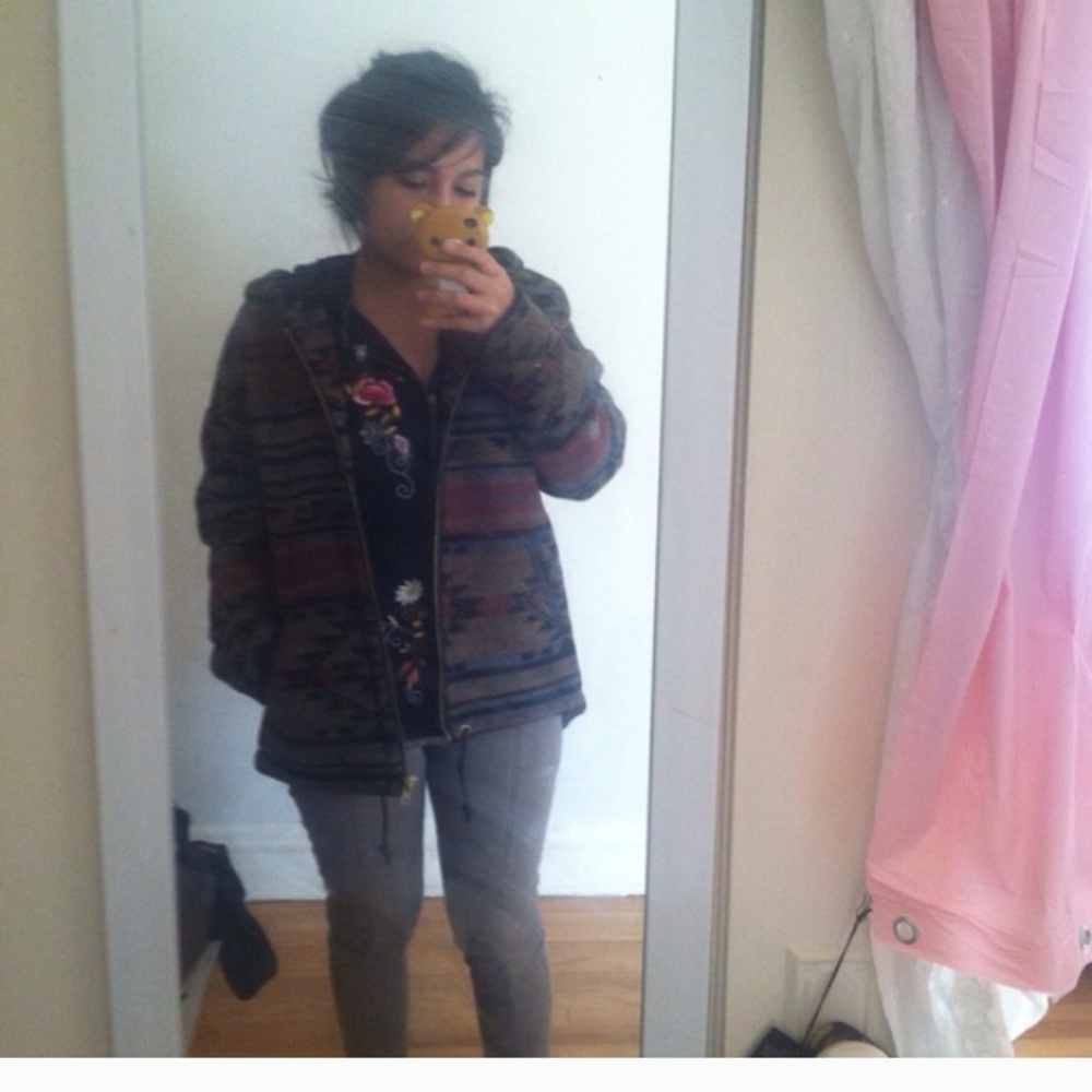Aztec print jacket forever 21 vintage oversized